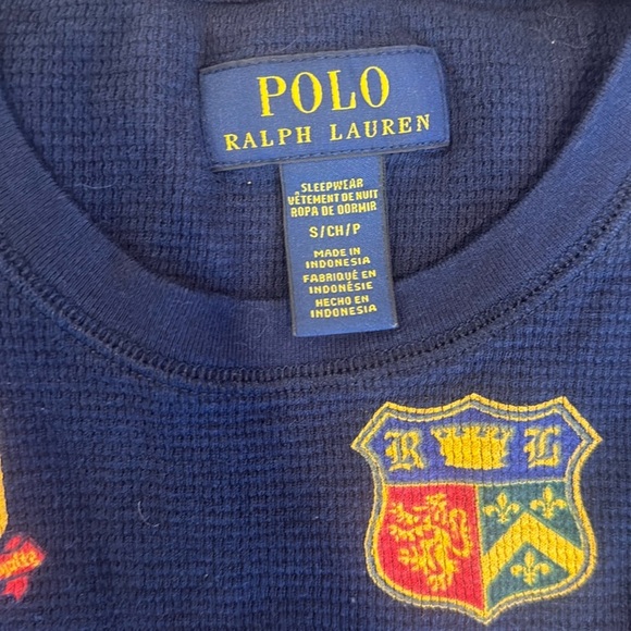 Polo by Ralph Lauren Navy Sleepwear with Crest Design - Picture 3 of 3